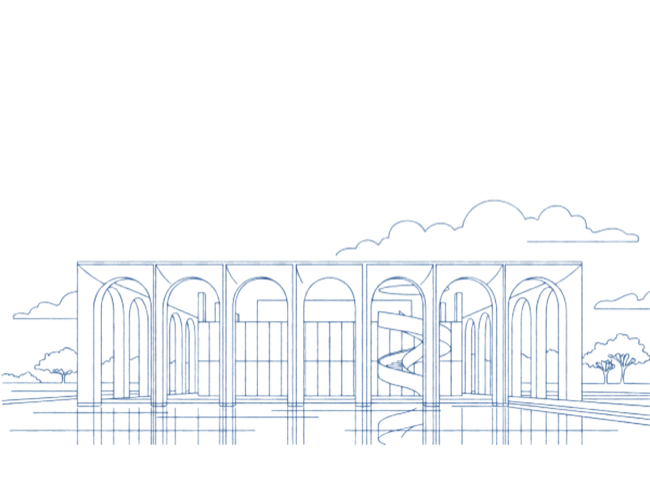 Ilustração do Itamaraty em Brasília